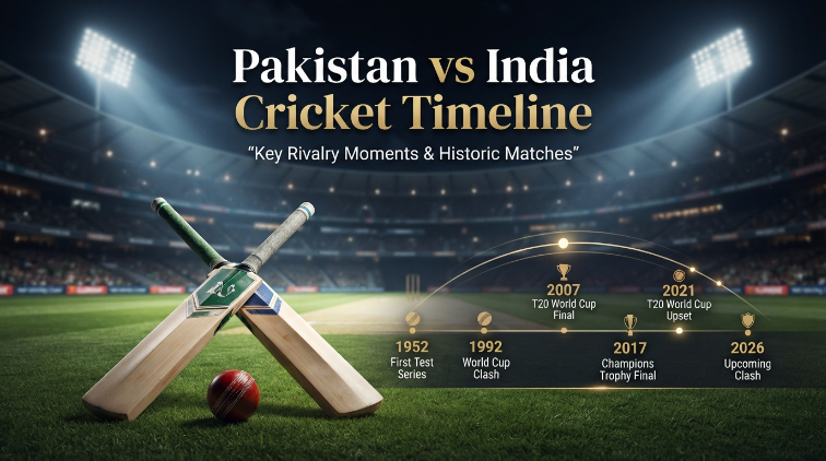 pakistan national cricket team vs india national cricket team timeline